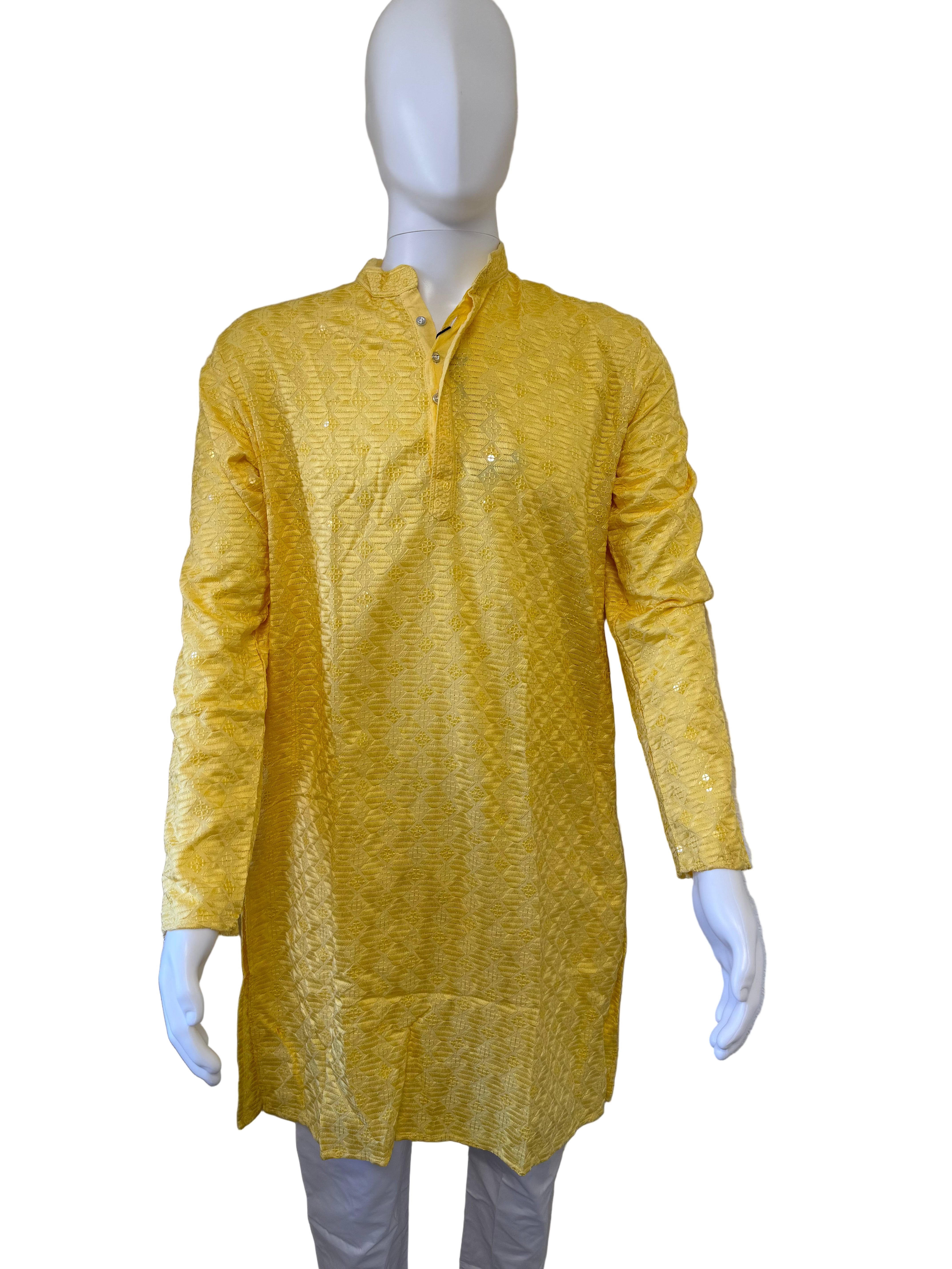 Men’s Chikankari Kurta Set | Elegant Traditional Wear Dhaka Topi USA