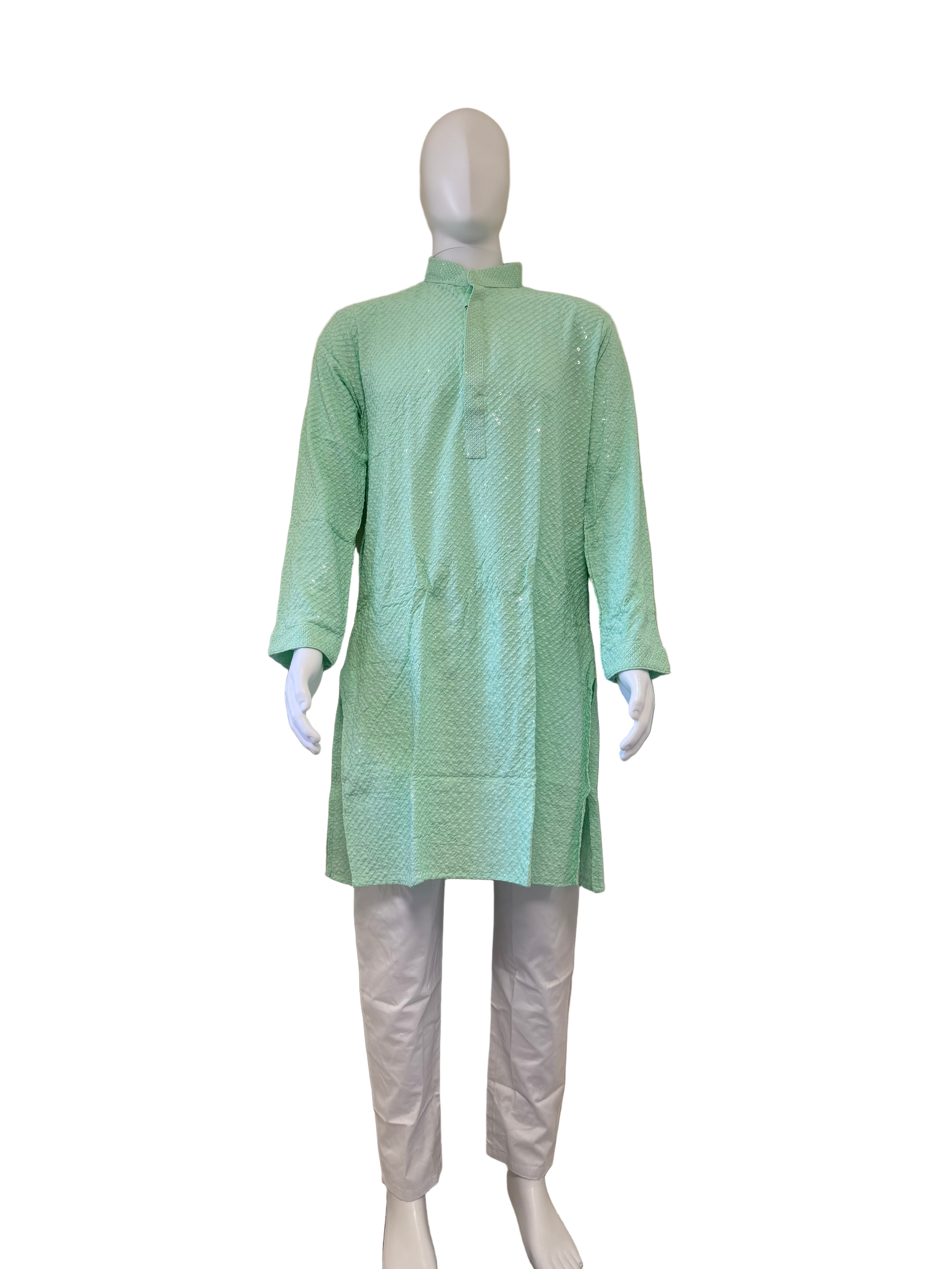 Men’s Chikankari Kurta Set | Elegant Traditional Wear Dhaka Topi USA