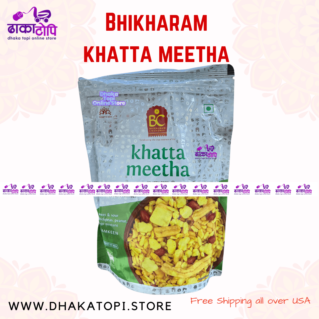 Bhikharam Khatta Meetha – Sweet & Tangy Namkeen Mix Dhaka Topi USA