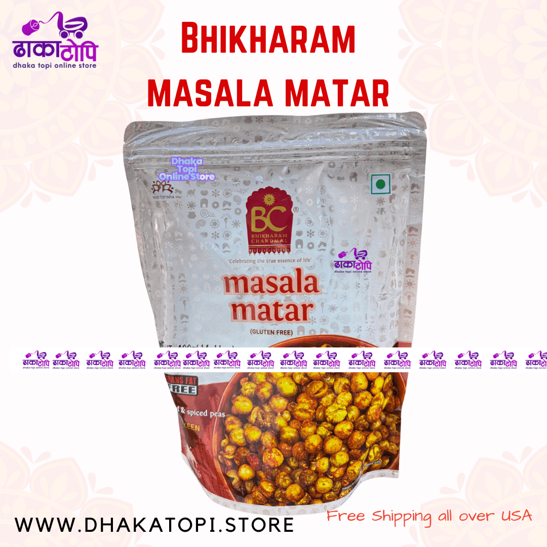 Bhikharam Masala Matar – Spicy Roasted Green Peas Dhaka Topi USA