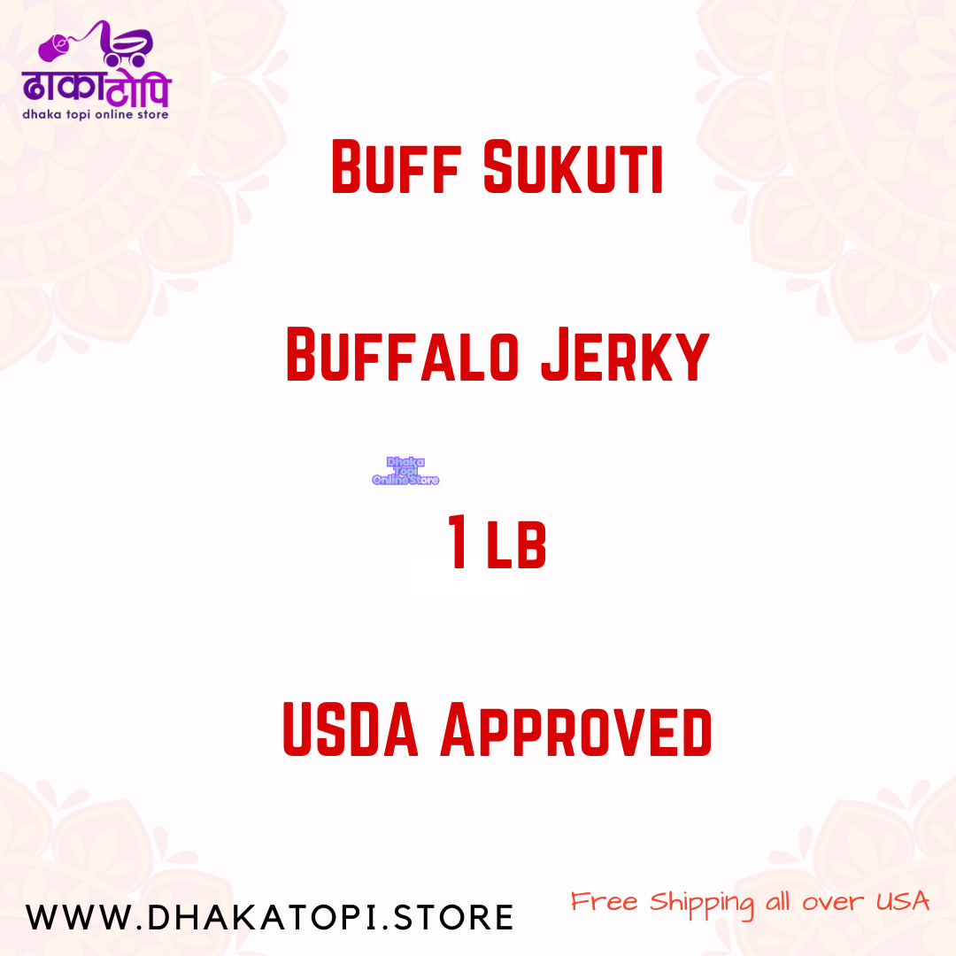 Buff Sukuti | Buffalo Jerky - Best Seller Dhaka Topi USA