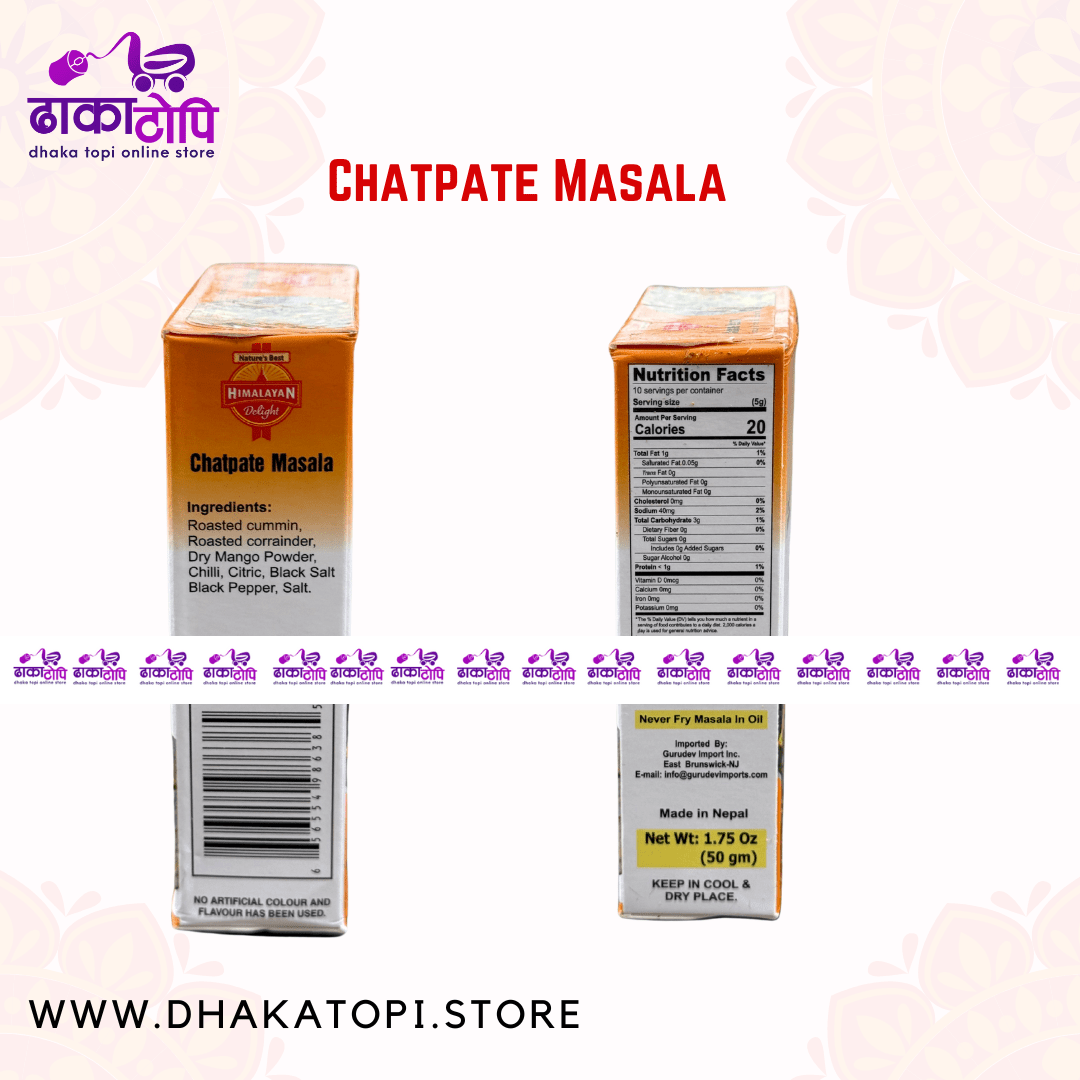 Chatpate Masala | 50gm Himalayan Delights Dhaka Topi USA