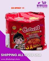 Current Hot Chicken Ramen – 3X Spicy | 5 Pack | Product of Nepal Dhaka Topi USA