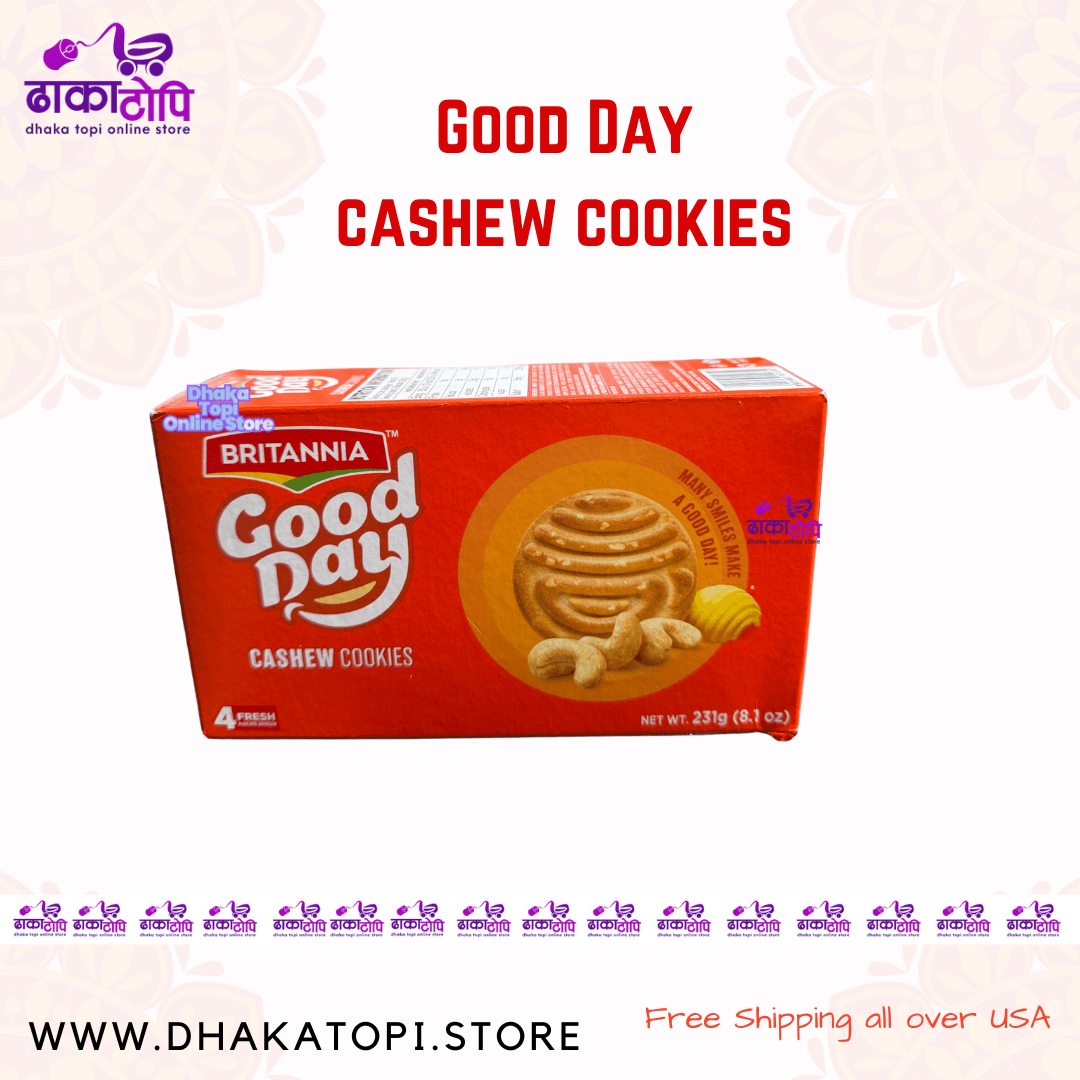 Good Day Biscuit - 2 Pack Deal ( Butter & Cashew Cookies) Dhaka Topi USA