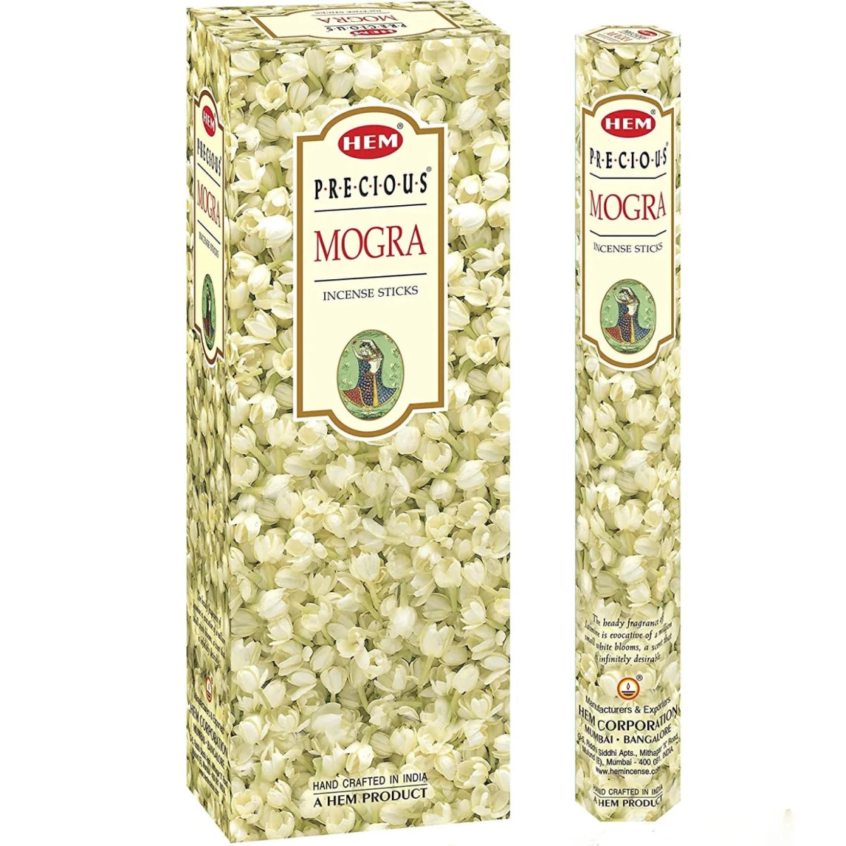 HEM Precious Mogra Incense Sticks, 120 Sticks Dhaka Topi USA