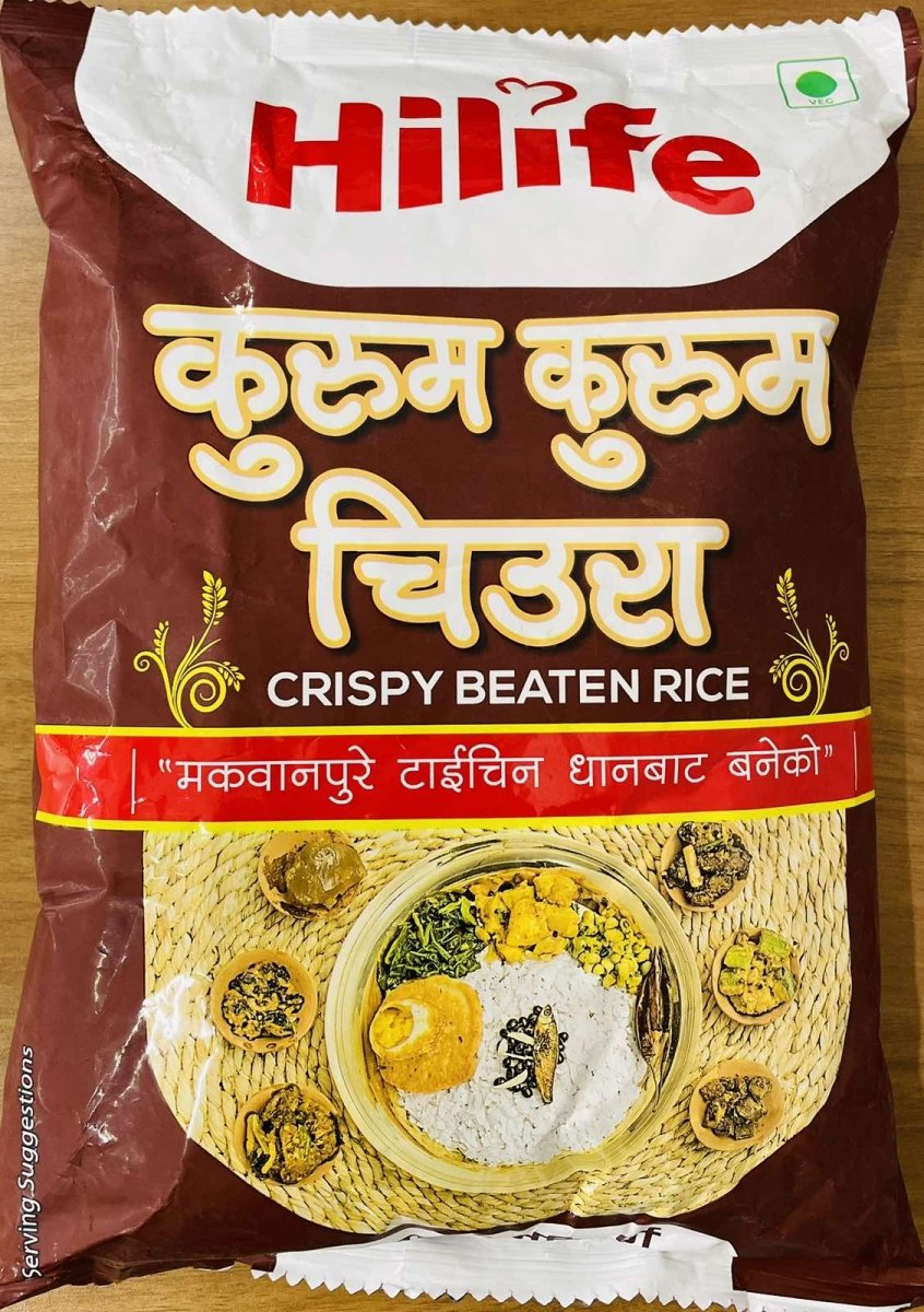 Hilife Kurum Kurum Chiura - Crispy Beaten Rice 1kg Dhaka Topi USA