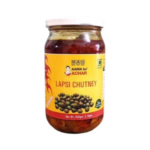 Hot Lapsi Pickle - Aama ko Achar - Piro Dhaka Topi USA