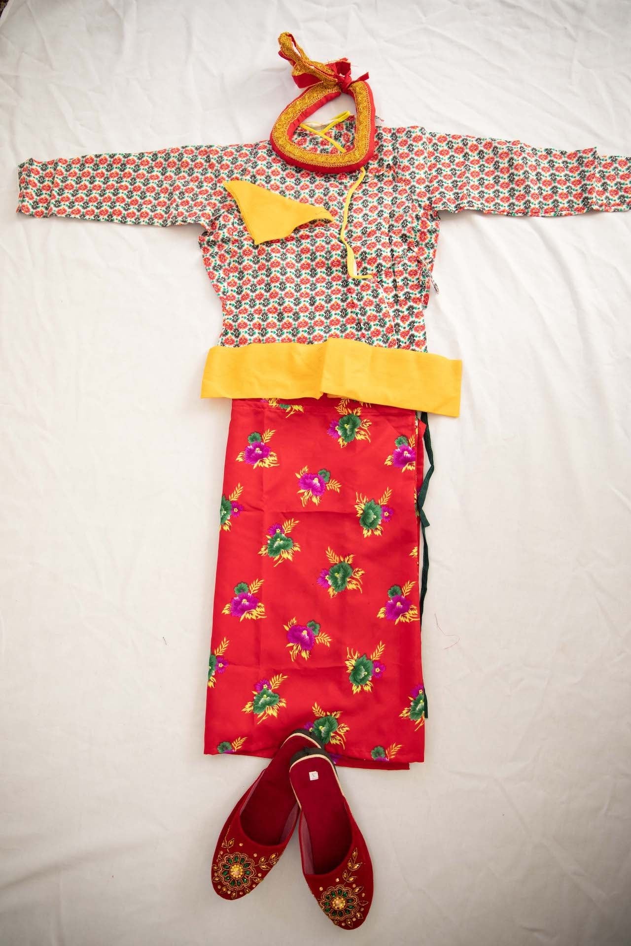 Kids Gunyo Cholo Dress Set Nepali Dhaka Topi USA