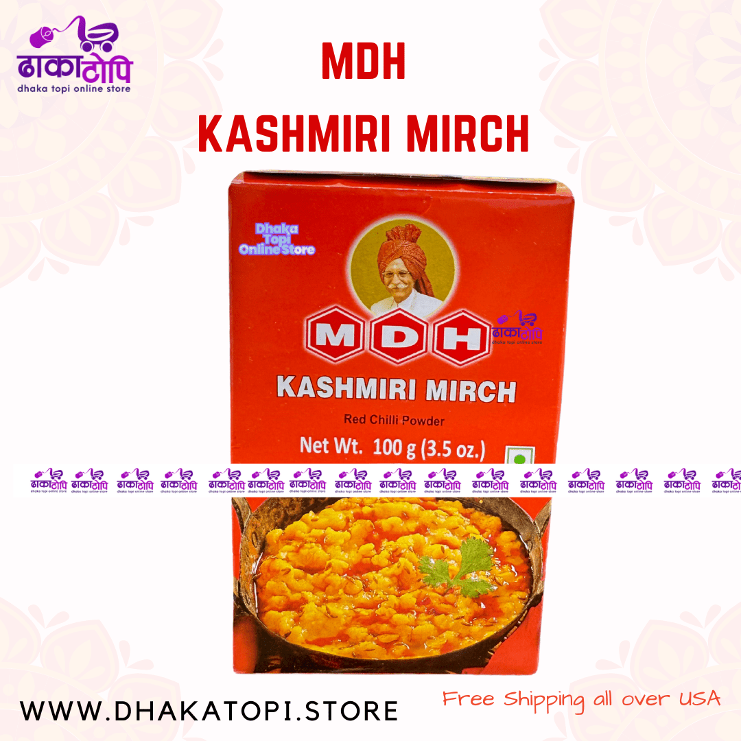 🌶️ MDH Kashmiri Mirch – Mild & Vibrant Red Chili Powder Dhaka Topi USA