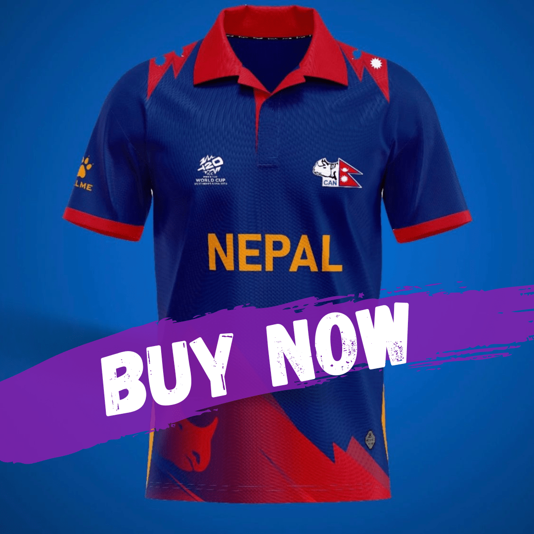 Nepal Team Official - ICC Men's T20 World Cup Jersey 2024 Dhaka Topi USA