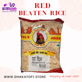 Rato Bhale Red Chiura (Red Beaten Rice) Dhaka Topi USA