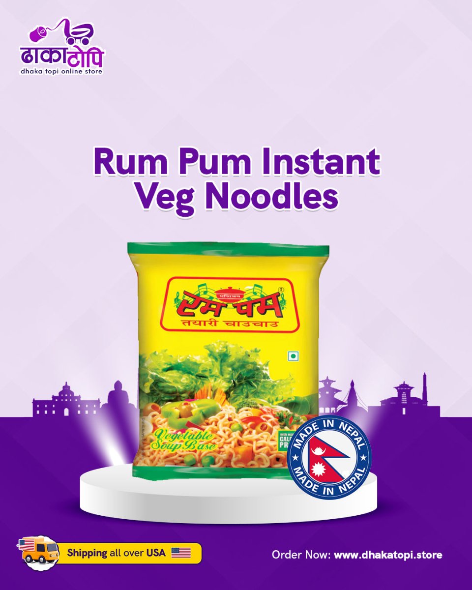 Rum Pum Veg Noodles β Made in Nepal Dhaka Topi USA