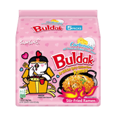 Samyang Buldak Carbonara Hot Chicken Flavor Ramen Multipack (5 Pack) – Korean Spicy Stir-Fried Instant Noodles 650g Dhaka Topi USA