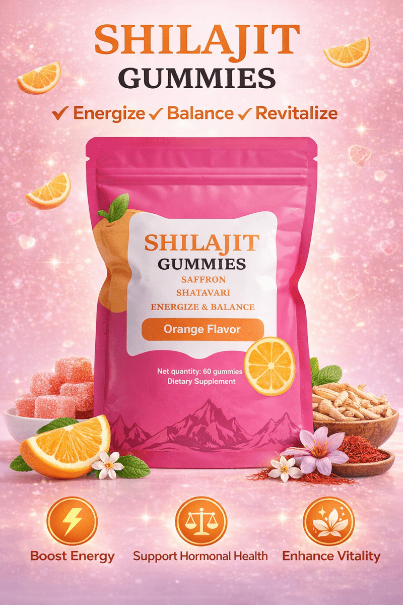 Shilajit Gummies – Orange Flavor | Energy & Balance Support (60 Gummies) Dhaka Topi USA