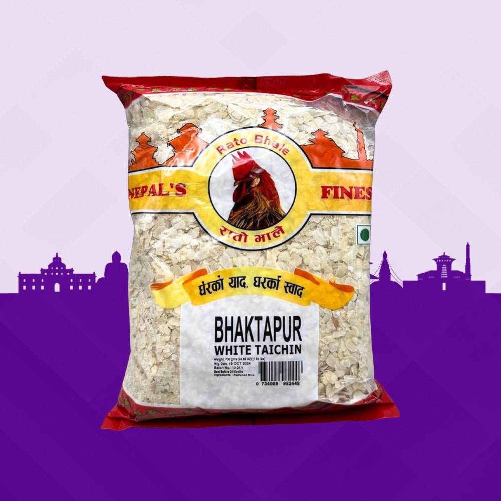 Bhaktapur Seto Taichin Chiura – Special White Beaten Rice | Rato Bhale Dhaka Topi USA