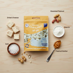 Churra Chhurpi - Peanut Butter Flavor - 100g (Nepali Dried Cheese Snack) Dhaka Topi USA
