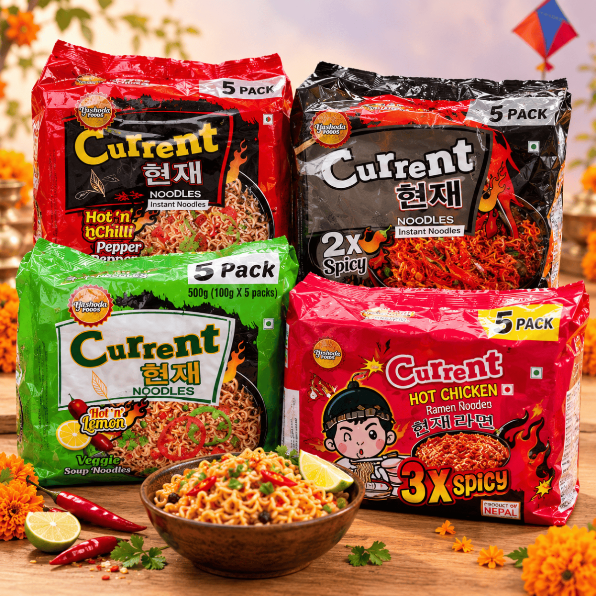 Current Noodles Combo Deals | Spicy Instant Noodles Pack Dhaka Topi USA