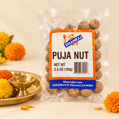 Dhanraj Puja Nut (Supari) - 3.5 oz (100 g) Dhaka Topi USA