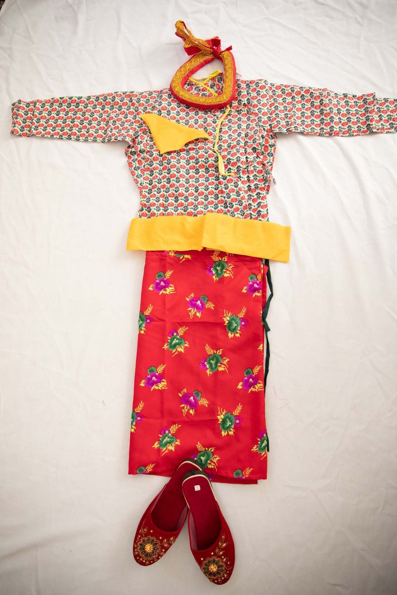 Kids Gunyo Cholo Dress Set Nepali