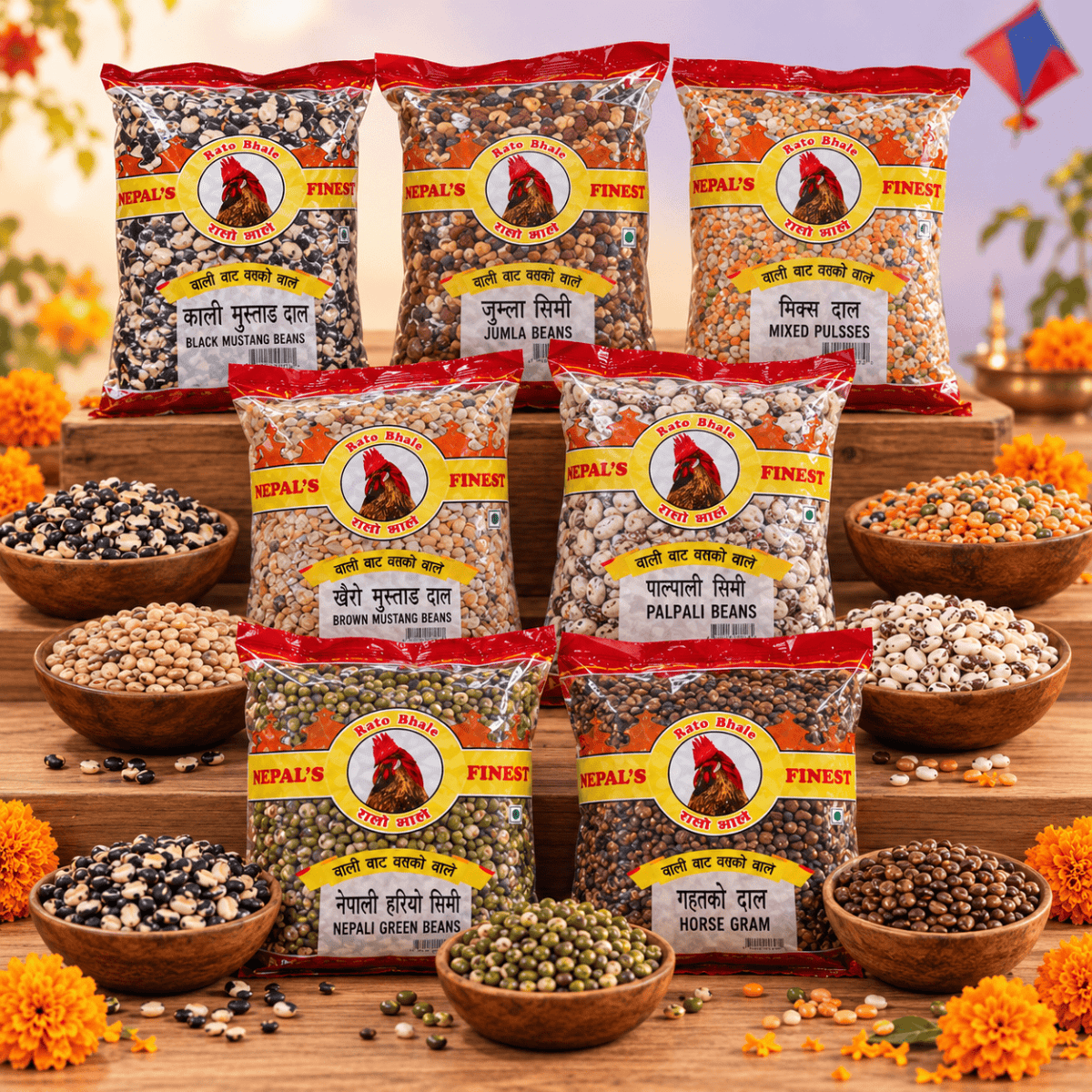 Nepali Daal Combo | Traditional Nepali Beans & Lentils Pack Dhaka Topi USA