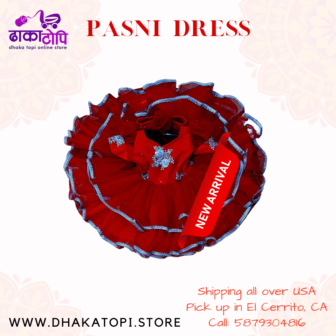 Pasni dress Baby girl- New Nepali Design | DhakaTopi USA | Weaning Ceremony /Rice feeding/ Annaprasan