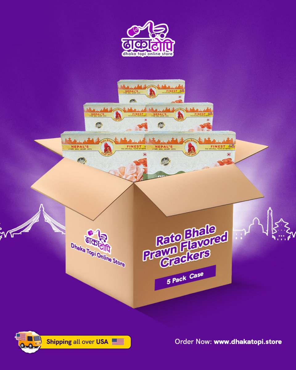 Prawn Flavored Crackers – Nepali (5 Pack Case) Dhaka Topi USA