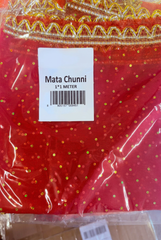 Red Puja Chunari (पूजा चुनरी) – 1 m × 1 m Dhaka Topi USA