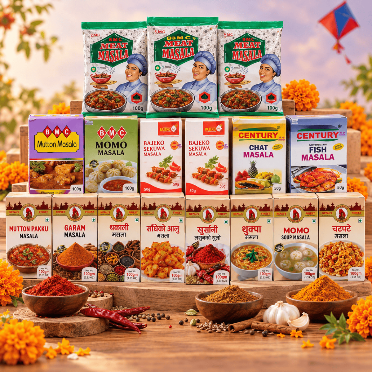 Ultimate Masala Combo | Nepali Spices Bundle USA Dhaka Topi USA