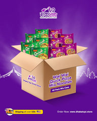 Wai Wai Quick Pizza Mix Noodles – 40 Pack Mix Case (Veg + Chicken) Dhaka Topi USA