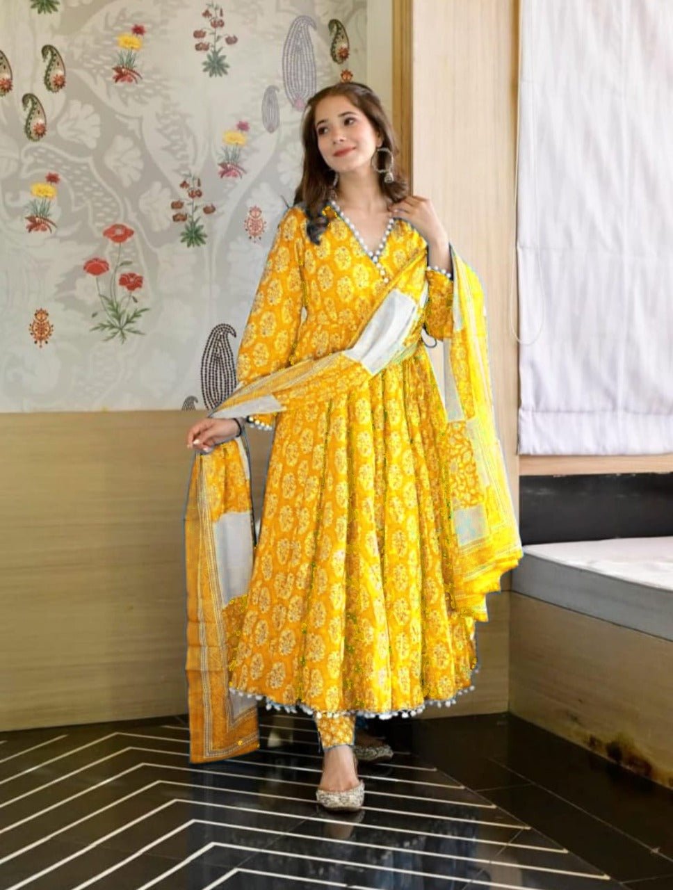 Yellow New Design Women's Kurta | Dhaka Topi USA